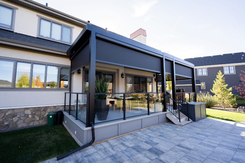 Privacy and panel systems for outdoor pergola by Ace of Decks