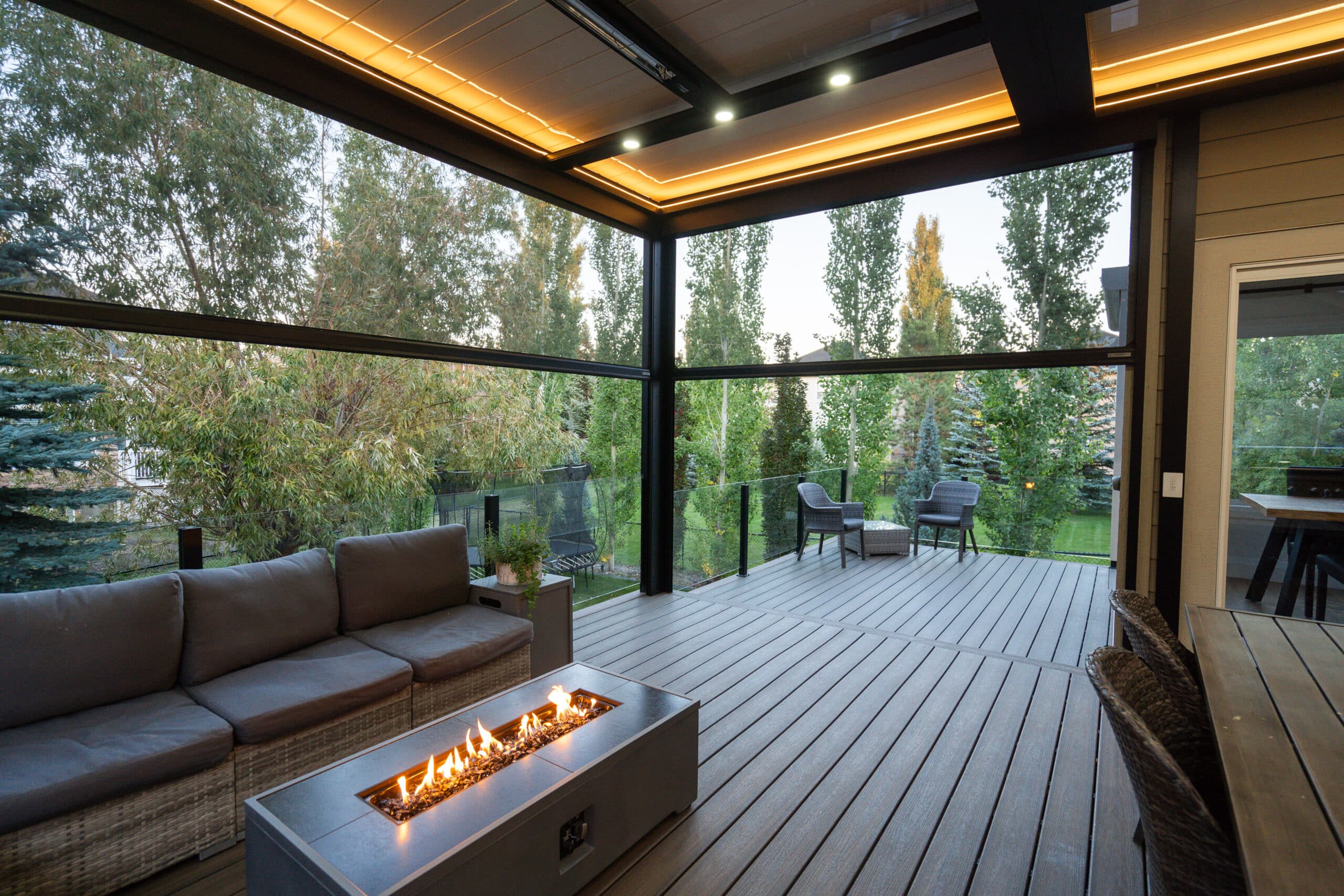 Covered outdoor living space